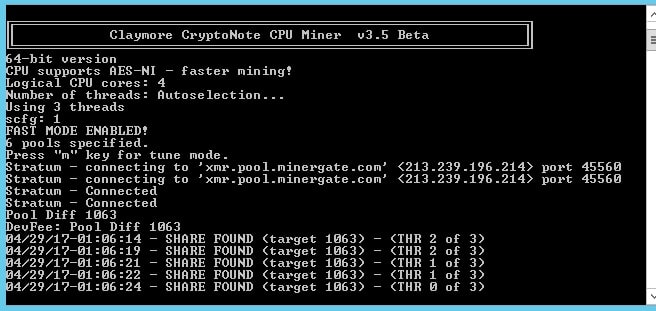 Claymore CPU Miner