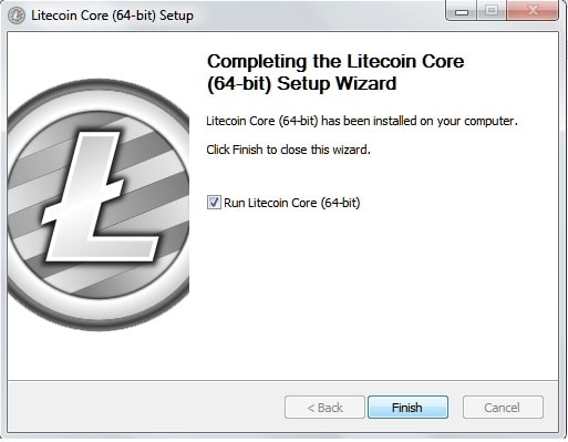 Кошелек Litecoin Core – финиш