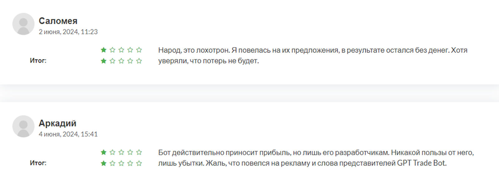 gpt trading bot отзывы